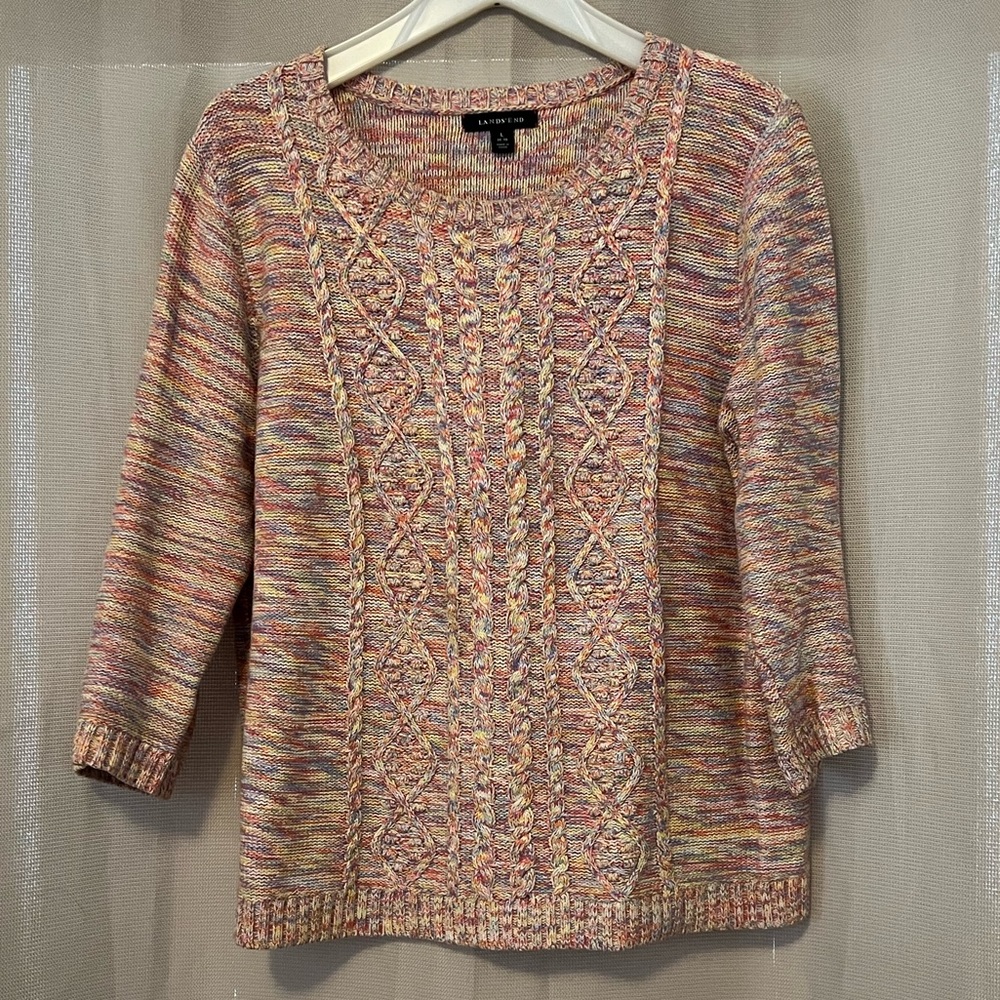 Lands End cableknit sweater